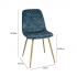 Brach blauw set van 2 fluwelen stoelen 56x43.5xh89cm  7804066