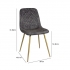 Brach grijs set van 2 fluwelen stoelen 56x43.5xh89cm 7804065