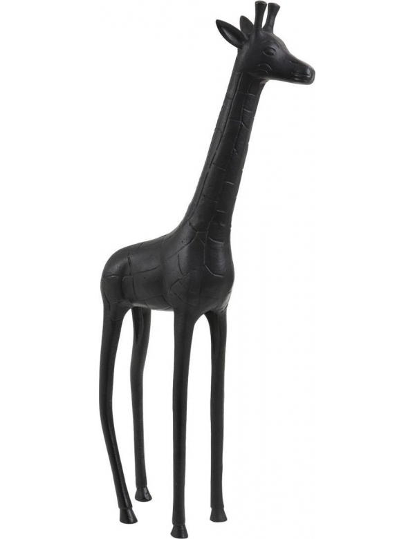 Ornament giraffe zwart 28x11x63 cm 7424112 