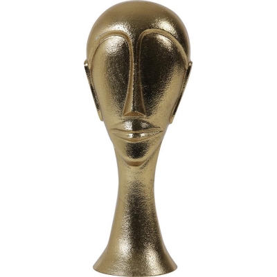 Beeld Head Goud Metaal 11,5x10x28cm 7420085 