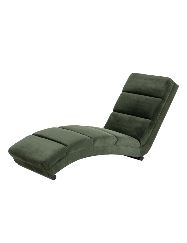 Chaise longue bosgroen fluweel 387528 Chaise longue bosgroen fluweel 387528