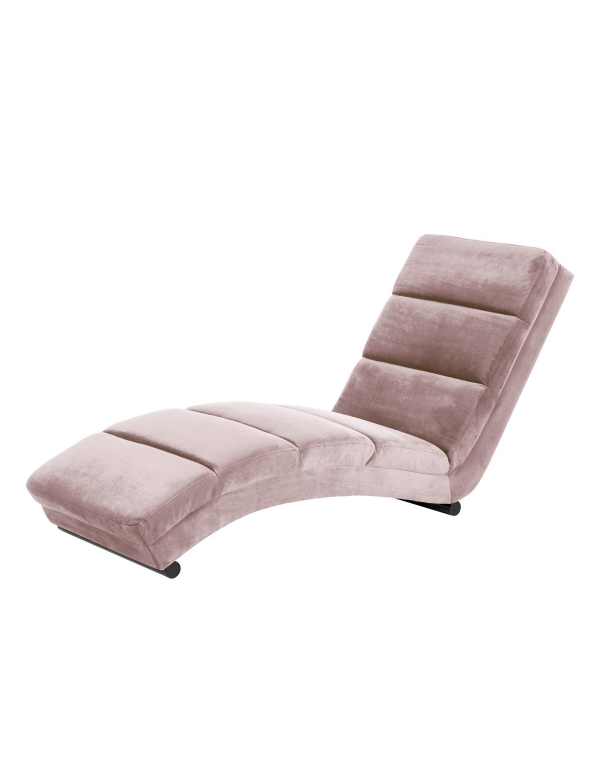 Chaise longue roze fluweel 387542 Chaise longue roze fluweel 387542