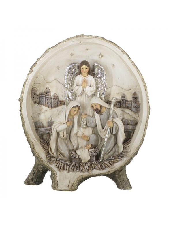 BEELD KERSTGROEP 6PR4823 18 CM BEIGE ZILVERKLEURIG KUNSTSTOF BEELD KERSTGROEP 6PR4823 18 CM BEIGE ZILVERKLEURIG KUNSTSTOF