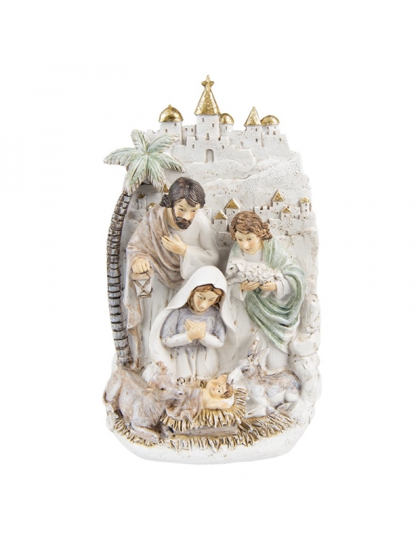BEELD KERSTGROEP 6PR4824 25 CM BEIGE KUNSTSTOF BEELD KERSTGROEP 6PR4824 25 CM BEIGE KUNSTSTOF