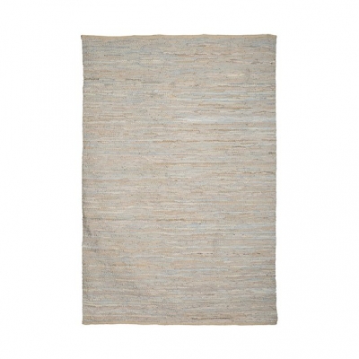 IZMIR GERECYCLED LEER EN KATOEN BEIGE GRIJS TAPIJT 240X170CM 7227475