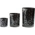 Waxinelichthouder zilver leopard medium 12 cm