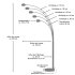 Vloerlamp Five Fingers 210 cm wit glas, marmer 308820