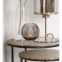 Kaarslantaarn op gouden voet zwart gold 16cm hoog 20cm breedte