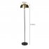 NOMAA vloerlamp in zwart en goud metaal met zijn marmeren poot h160cm 7822005